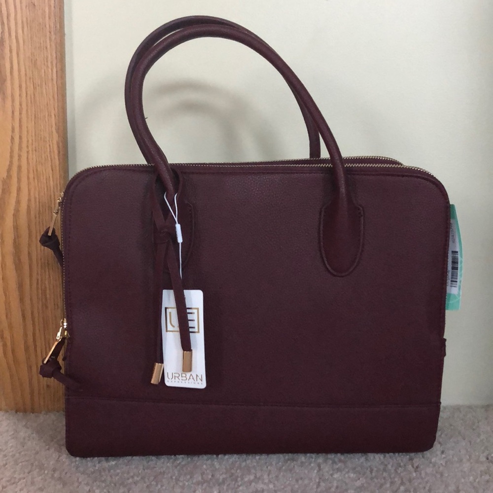 Burgundy satchel